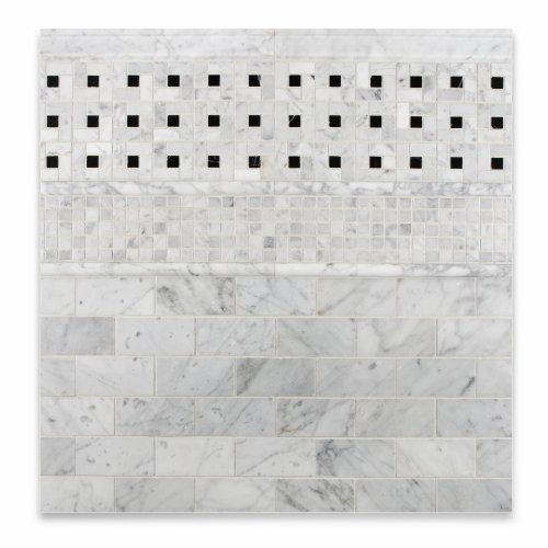 

3 X 6 Bianco Carrara White Marble Honed Brick Tile