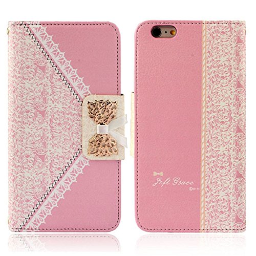 Doinshop New Nice Cute Exquisite Luxury Fresh Cute Flip Wallet Leather Case Cover for iPhone 6 Plus 5.5