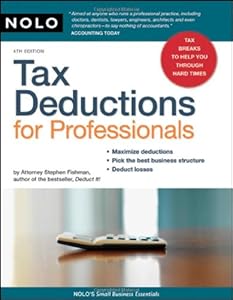 Tax Deductions for Professionals (Small Business Essentials) by Stephen Fishman J.D.