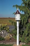 6 Hole Vinyl Bird House with copper top Amish Made in USA X-Large 30 inches TALL