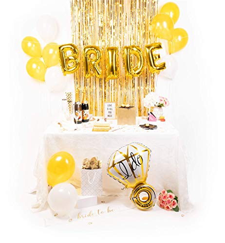 Algopix Similar Product 14 - Gold Bridal Shower Decorations Kit 