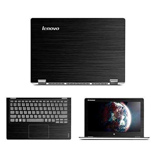 Black Brushed Aluminum skin decal wrap skin Case for Lenovo Yoga 700 11 11.6