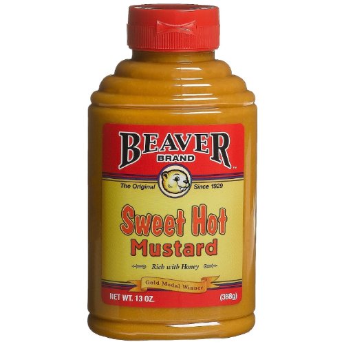 BEAVER MUSTARD SQZ SWEET HOT, 13 OZ