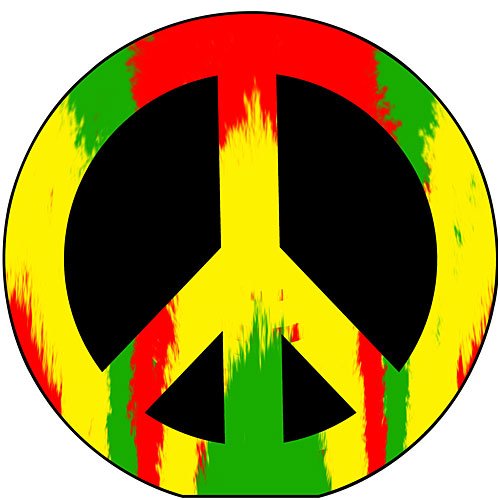 Algopix Similar Product 7 - 4 ft 10 in Reggae Rasta Peace Sign