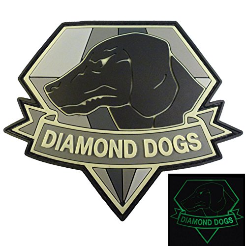 Diamond Dogs Metal Gear Solid Glow Dark Big Boss Snake PVC Rubber 3D Velcro Patch