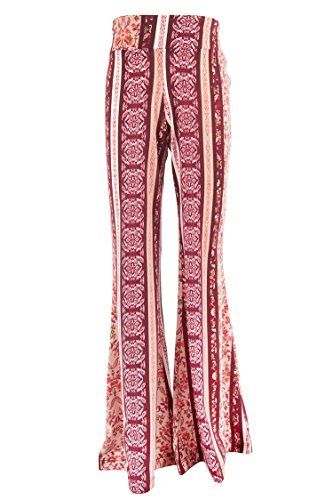 Big Girls Floral Print Flared Knit Pants