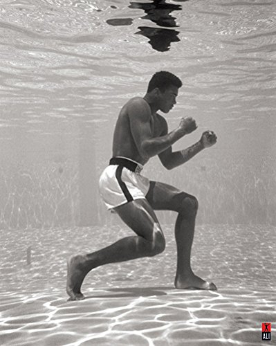 

Muhammad Ali Training Under Water Celebrity Sports Boxing Icon Poster Print 16 by 20