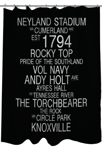 

Bentin Home Décor Knoxville Tennessee Landmarks Shower Curtain, Black/White