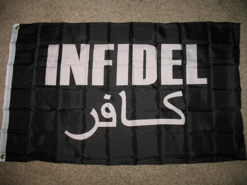 3'x5' INFIDEL Flag War Vet USA Iraq Afghanistan Veteran Arabic and English 3X5