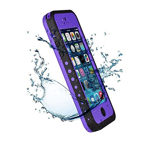 VISUN Waterproof Dirtproof Snowproof Shockproof Protective Carrying Case Cover for iPhone 5C Purple