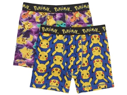 Pokemon Pikachu Characters Boys 2 Pack Boxer Briefs