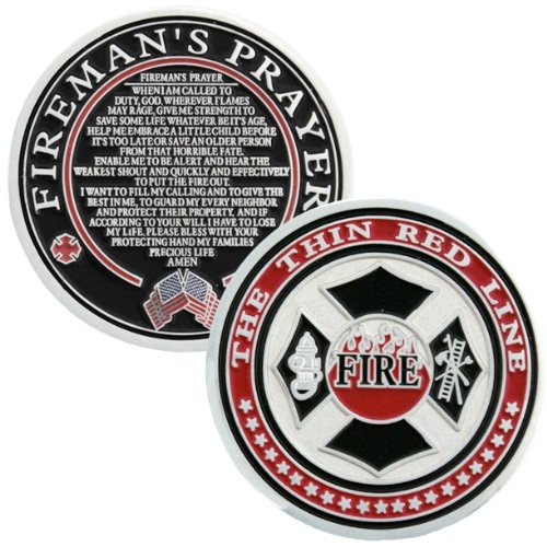 Thin Red Line Firefighter Challenge Coin