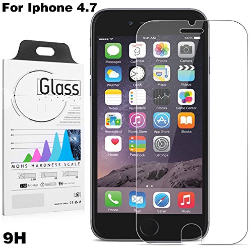 iPhone 6 Screen Protector, Sztrokia Premium High Definition Tempered Glass for 4.7 inch iPhone 6 6s, 9H Hardness+2.5D Curved Edge+Bubble Free,Retail Package