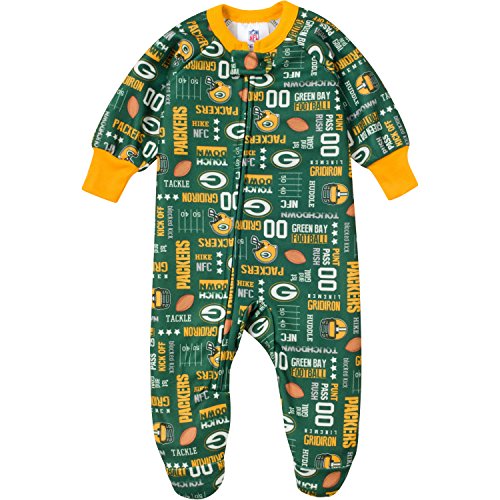 Green Bay Packers Baby Infant Footed Blanket Sleeper - Green