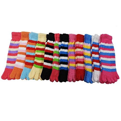RSG Hosiery Women's Plush Fuzzy Toe Socks Pack
