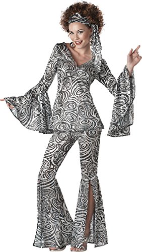 California Costumes Foxy Lady Set, Black/Silver, Large