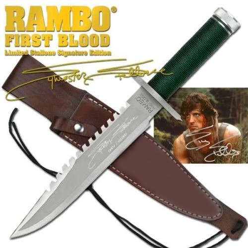 RAMBO 1 - First Blood Part I Messer - Master Cutlery - lim. Signature Edition (Sylvester Stallone) in "golden Box" *Original+NEU+OVP*