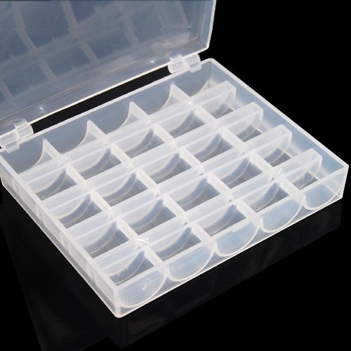 SODIAL(R) New Bobbin Box factory sealed Translucent Clear Bobbin Box Organizer