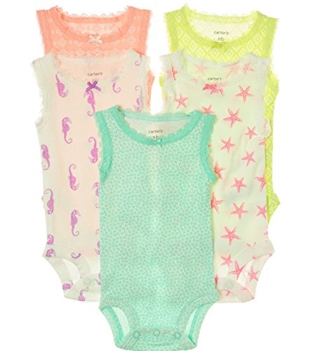 Carter's Baby Girls' 5 Pack Tank Bodysuits (Baby) - Assorted