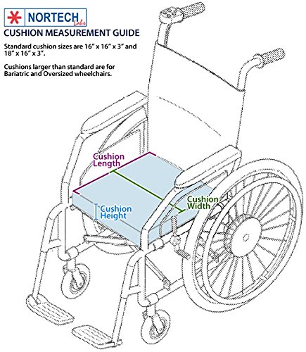 

ComfaGel Gel Wheelchair Cushion, Nylon Top w/Non-Skid Bottom - 18" x 16" x 3"