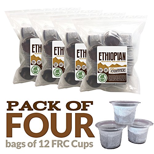 48 ct. Ethiopian Sidamo Guji Natural Coffee FRC Cups, Fresh Roasted Coffee LLC