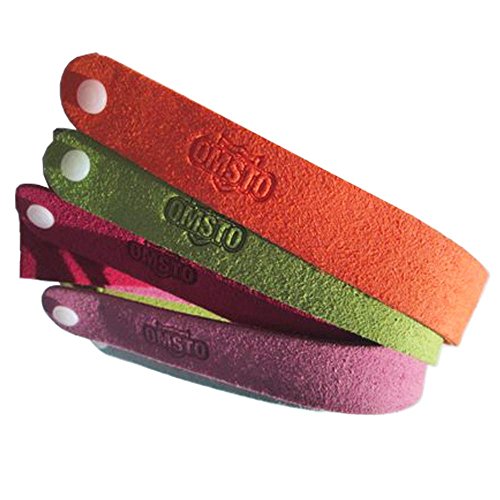 Mosquito Repellent Bracelet- 100% Natural- 5 pack Citronella Oil- Natural Mosquito Repellent Band- Safe for kids- Deter Bugs for Hours- Camping Hiking Sun Tanning
