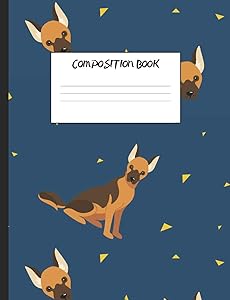 Composition Book: German Shepherd, 200 Pages, College Ruled (7.44" x 9.69")