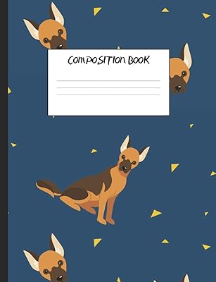 Composition Book: German Shepherd, 200 Pages, College Ruled (7.44" x 9.69")