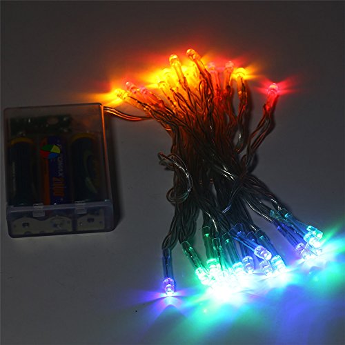 ER CHEN(TM) 3M 30 LED Battery Operated Christmas Wedding Fairy String Lights, RGB