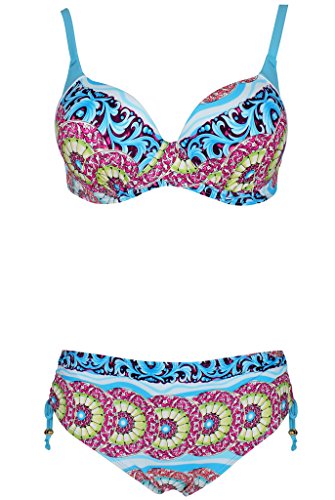 Abary 2-Piece Floral Printing Bathing Suit Bright Sexy Women Bikini Set Swimsuit