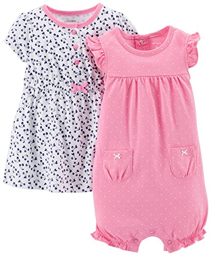 Carter's Baby Girls' 2 Piece Dress & Romper Set (Baby) - Pink