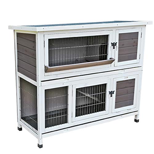Algopix Similar Product 2 - Yardeen Rabbit Hutch Wooden Pet Two