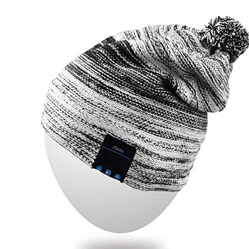 Rotibox Wireless Bluetooth Beanie Hat Cap with Musicphone Speakerphone Stereo Headphone Headset Earphone Speaker Mic for Fitness Outdoor Sports Skiing Running Skating Walking,Christmas Gifts