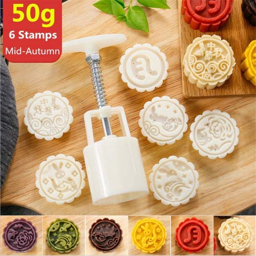 Algopix Similar Product 13 - Mooncake Mold With 6 Stamps  Mid