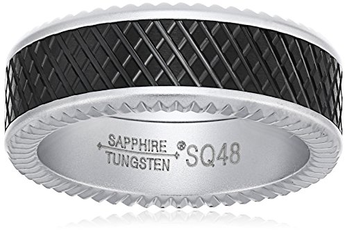 Algopix Similar Product 7 - Sapphire Tungsten 8mm Black Crosshatch