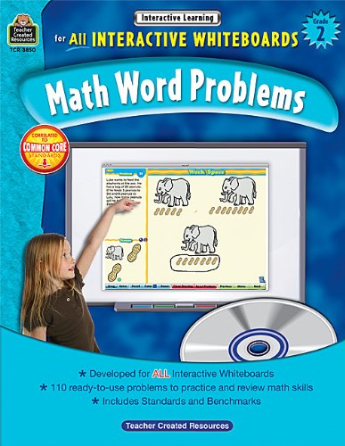 Math Word Problems for all Interactive Whiteboards, Grade 2 by Christine Smith