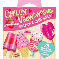 Peaceable Kingdom / Chillin Strawberry Scratch & Sniff Super Valentine Gift Pack