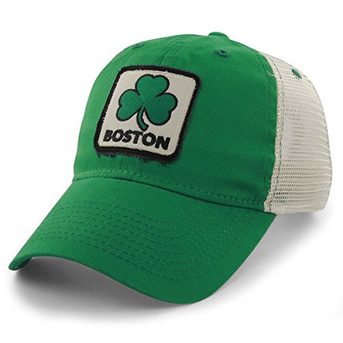 Boston Mesh Cap Shamrock Celtic Design (Green)