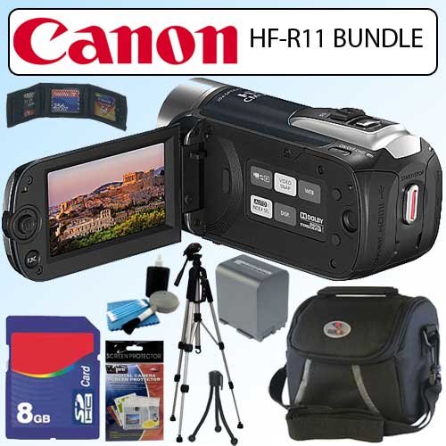 Canon Vixia HFR11 20X 32GB Full HD Dual Flash Memory Camcorder Black