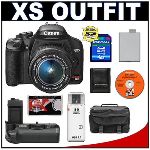 Black Friday Canon Digital Rebel XS 10.1MP Digital SLR Camera (Black) + Canon EFS 1855mm IS