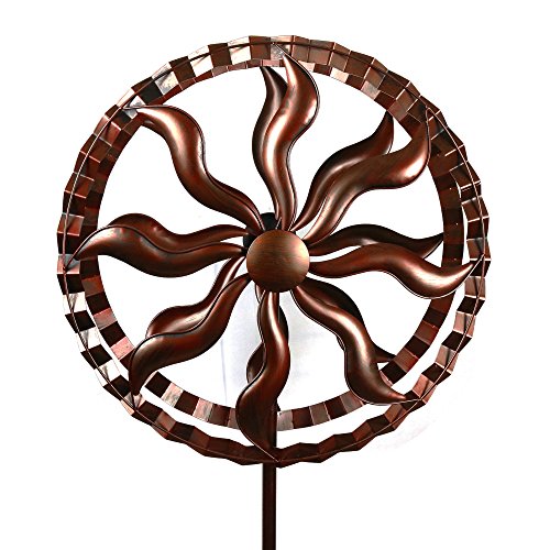 Algopix Similar Product 4 - Fire Wheel Style Kinetic Wind Garden