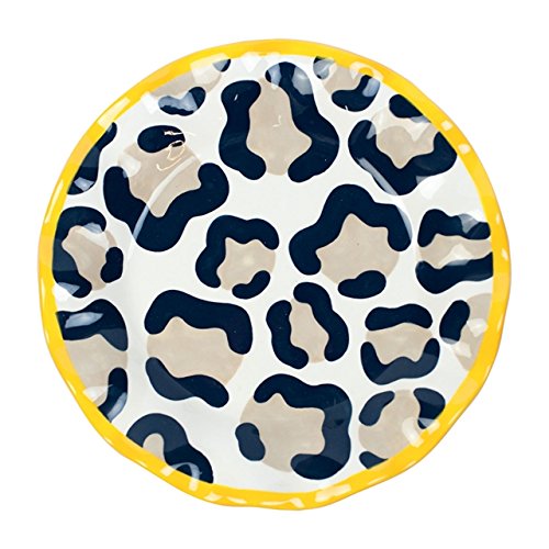 Algopix Similar Product 1 - Leopard 8" Ruffle Salad Plate