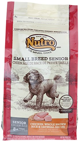 NUTRO Small Breed Senior Dog Chicken, Whole Brown Rice and Oatmeal Recipe Dog Food 4 Pounds