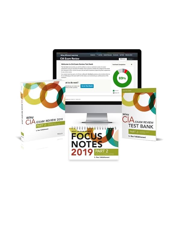 Wiley CIA Exam Review 2019, Part 2: Practice of Internal Auditing: Test Bank + Focus Notes + Text Set by S. Rao Vallabhaneni