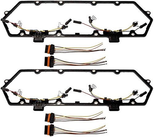 Pair 94-97 Powerstroke 7.3L Valve Cover Gasket w/Fuel Injector Glow Plug Harness