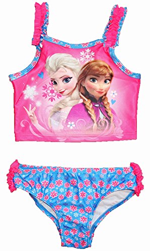 Disney Frozen Little Girls Elsa & Anna Tankini Swimsuit