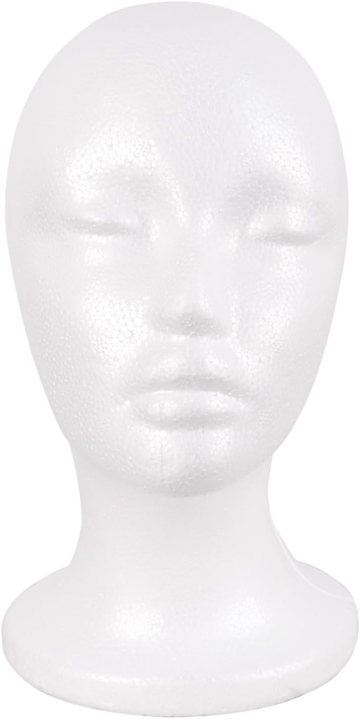 Testa di mannequin in polistirolo per parrucche e cappelli_voghion.com