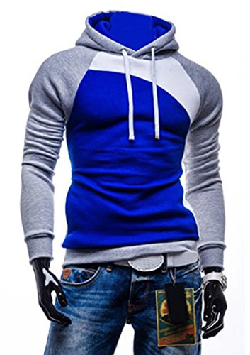 MSSLY Mens Pullover Sportswear Mixed Color Sportwear Casual Hoodies Outwear Jacket
