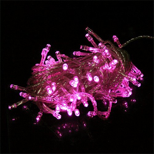 100 LED 10m String Decoration Light for Christmas Party Wedding 110V (pink)