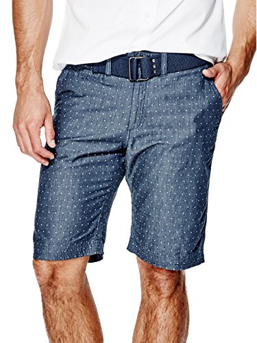 GUESS Men's Finees Chambray Shorts